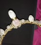 Love Quartz Crystal and Beaded Wired Goddess Crown Tiara - Image 3