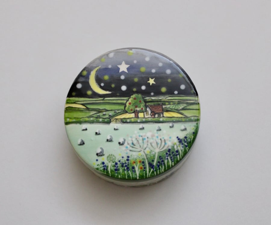 Starry night trinket pot