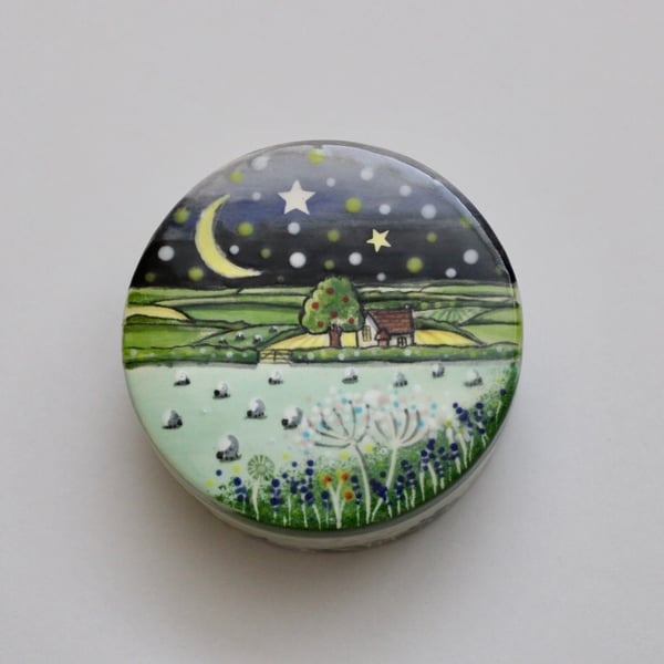 Starry night trinket pot