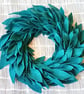 Christmas Wreath, Forest Green Felt 'Leaves' Wreath, minimalist, simple.