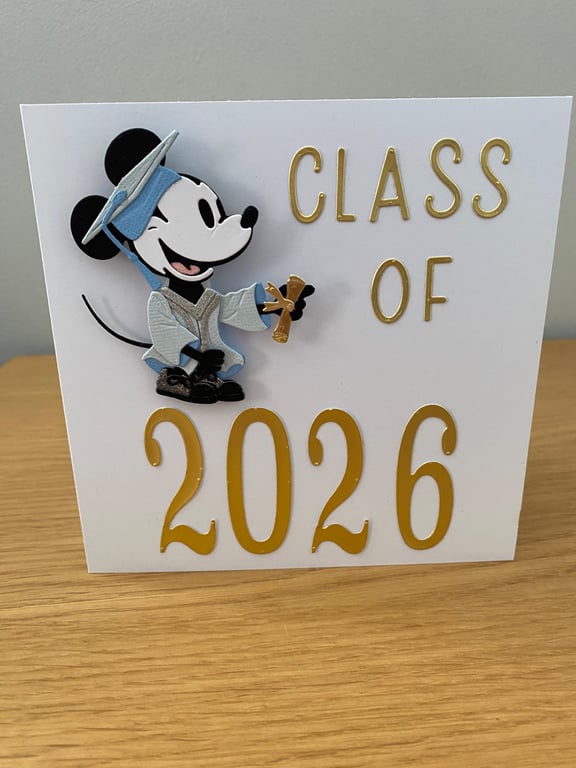 Handmade Disney Inspired Graduation Woobler Card
