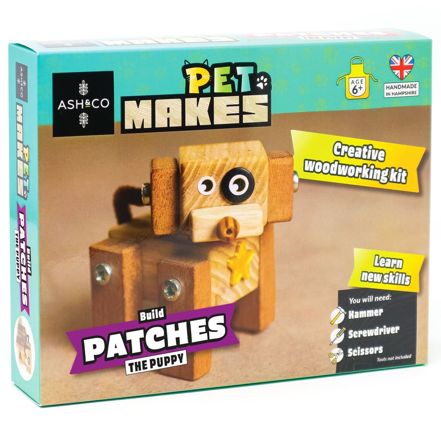 Patches the Puppy, Woodwork craft kit for kids