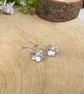 Handmade Silver Blossom Drop Earrings - Image 2