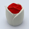 Small Red rose jewellery box, rose flower trinket pot