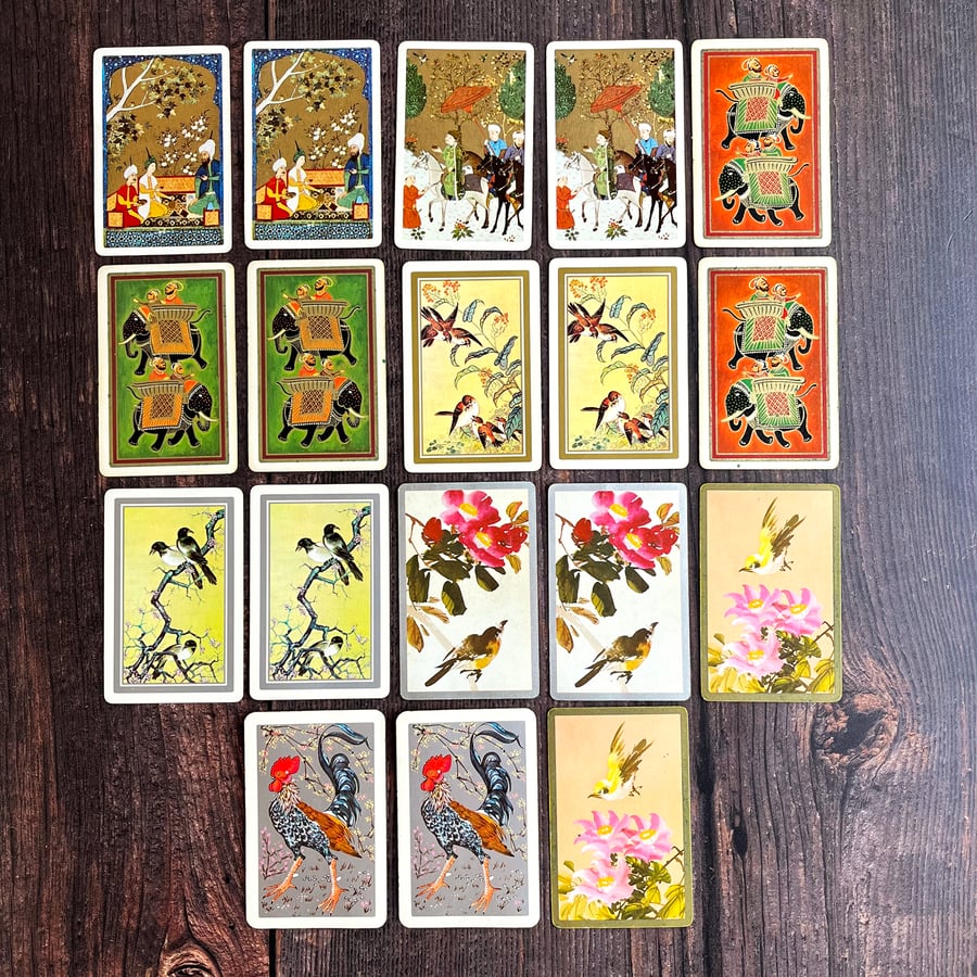 Pretty vintage playing cards for scrapbook journaling, card making etc