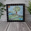 Mosaic apple tree wall art, iridescent mosaic