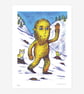 Yeti, 4-colour screen print - Image 1