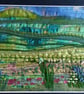 Textile picture with fabric and embroidery  - Image 2