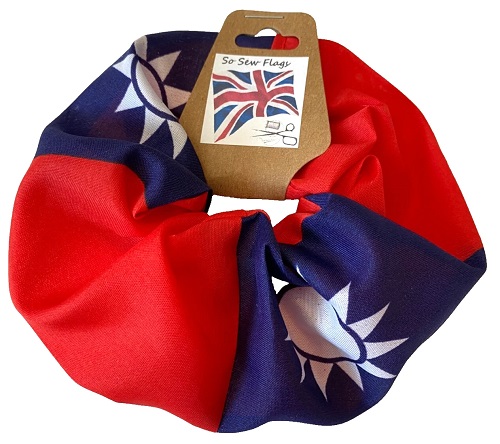 Taiwan Taiwanese Flag Hair Scrunchie Scrunchies Accessory Band Elastic