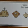 Birthday Card - Quirky Birds