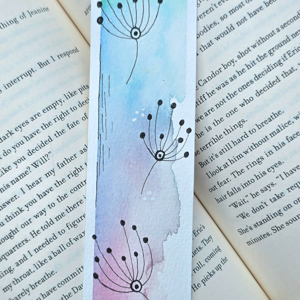 Spring Blooms Watercolour Hand painted bookmark 