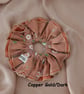 Gold Copper Satin Tulle Net XL Scrunchies, Lacey Ruffle Frill Scrunchies, Daisy  - Image 9