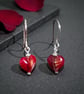 Sterling Silver Lampwork Glass Fire Hearts - Gift Boxed - Image 1