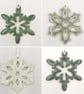 Ceramic Snowflake Tree Decorations - Image 1
