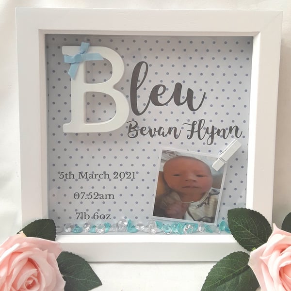 New baby frame,baby boy frame,nursery decor,baby keepsake frame,1 DAY DISPATCH 