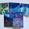 Starry Night Skies, blank greetings card pack