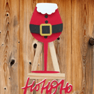 Delightful festive wine glass with HoHoHo Christmas card topper