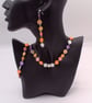 Multi Coloured Dyed Shell Coin Bead Necklace Bracelet and Earrings Set, Gift Set - Image 5