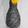 Altered Art Bottle, Upcycled Mixed Media