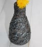 Altered Art Bottle, Upcycled Mixed Media