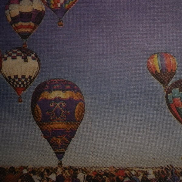 The Balloon Race,  A4 unfamed, mounted, free hook & easel,  5720 free shipping
