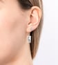 Recycled Silver Fern Leaf Pattern Drop Earrings, Botanical Leaf Earrings - Image 3