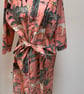 Floral cotton kimono Robe: Hand Block Print Loungewear