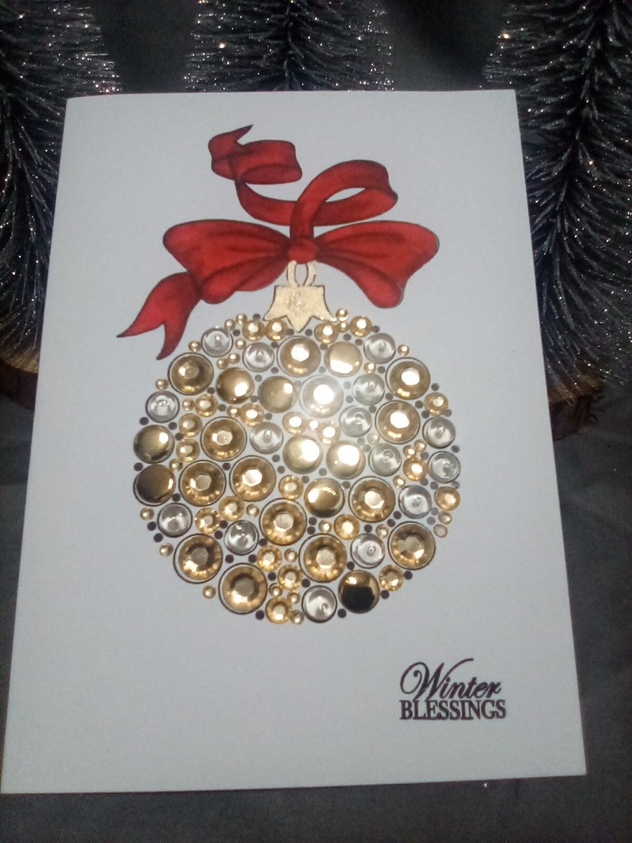 Beautiful, unique, handmade ornament Christmas card