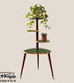 Mid Century Modern Royalexe™ 4 Tier Tera Plant Stand By Royale in Avocado Green