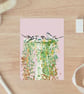 Blank card Longtailed tits garden bird card - Image 4