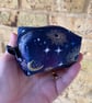 Constellation Print Quilted Fabric Mini Box Bag - Image 1
