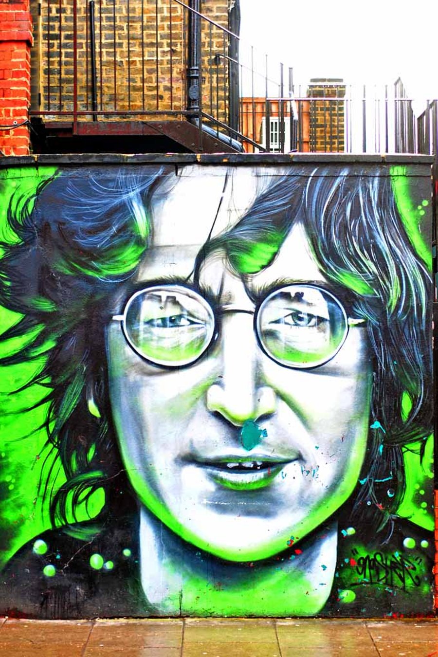 John Lennon Mural Street Art Camden Town 12"x18" Print