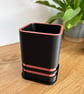 Black Planter with Metallic Accent - Small Indoor Plant Pot - Image 4