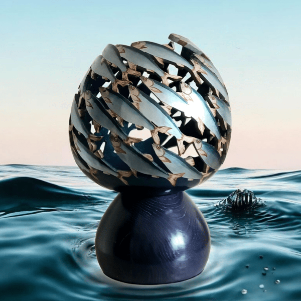 'Shoal of Fish' Gourd Lamp