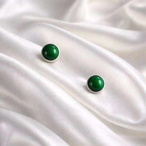 Malachite & Sterling Silver Earrings