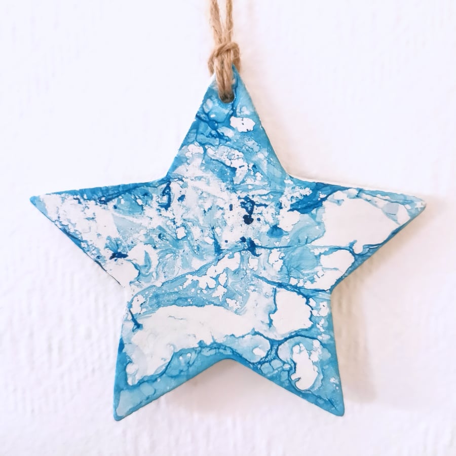 Nursery decor, Marbled Wall Hanging, Hanging Star