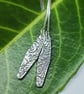 Handmade fine silver and enamel earrings  - Image 3