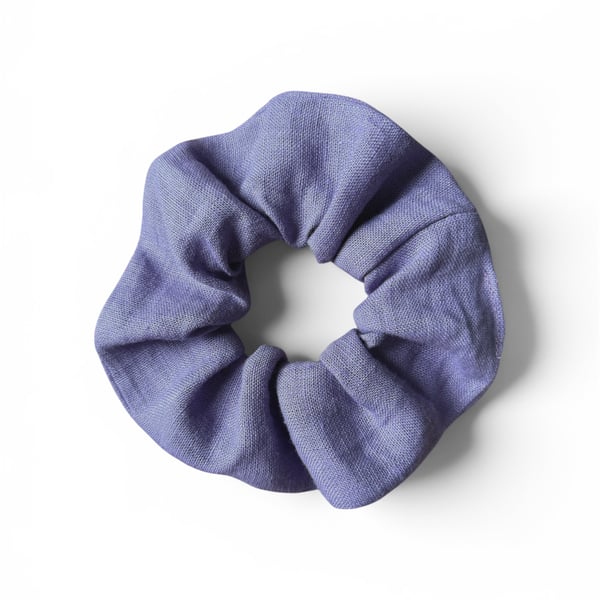Lavender Linen Scrunchie - Large