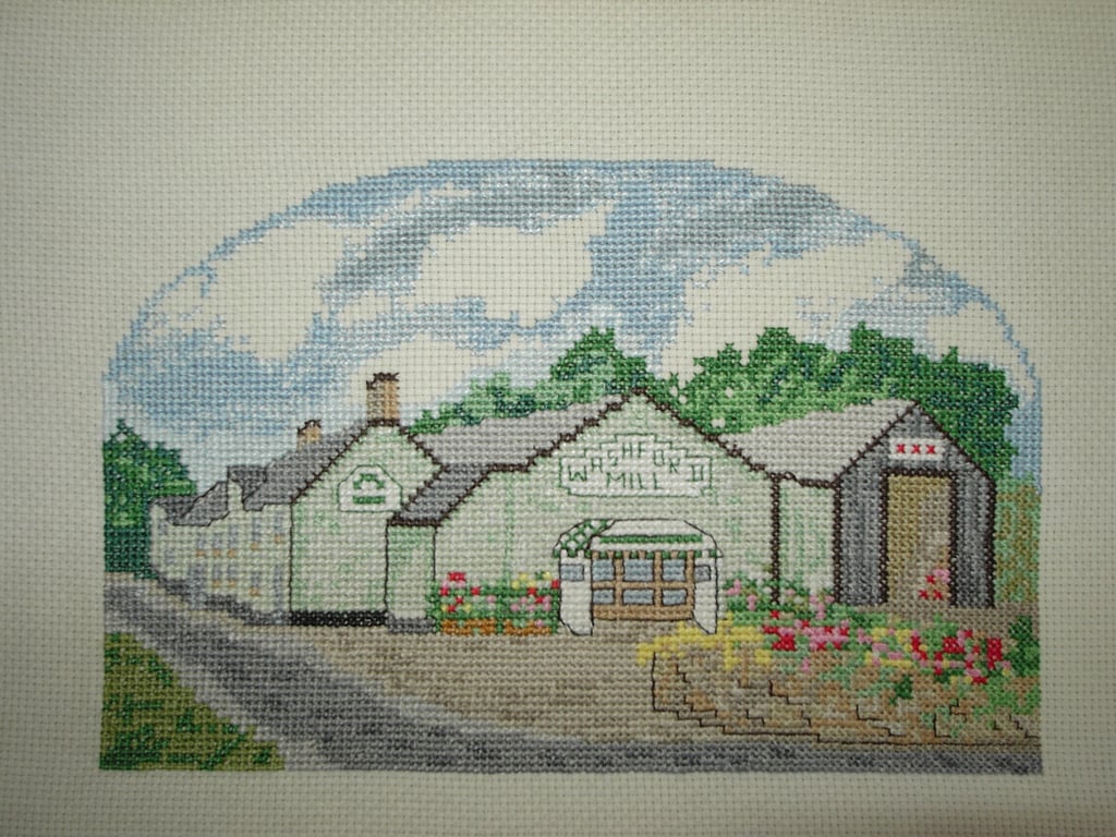 Washford Mill in Somerset cross stitch chart