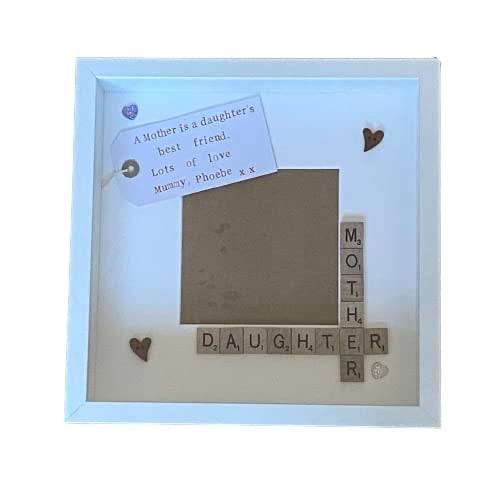 Personalised Mother Daughter Scrabble Art Frame, Photo Gift
