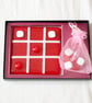 Red and White Tic Tac Toe - OXO Game in Fused Glass - 8038 - Image 6