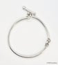 Handmade Silver Ring Toggle Bangle - Image 1
