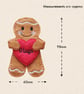 Heart Message Gingerbread Decoration - Personalised Embroidered Character - Image 4