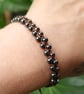 Hematite Macrame bracelet, Magnetic gemstone adjustable bracelet  - Image 6