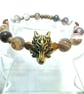Beaded Stretch Wolf Bracelet  - Image 1