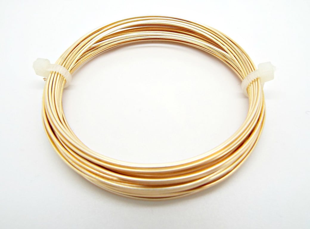 0.8mm Square Gilt Plated (Gold) Copper Wire with a Non Tarnish Coating, 20 Gauge