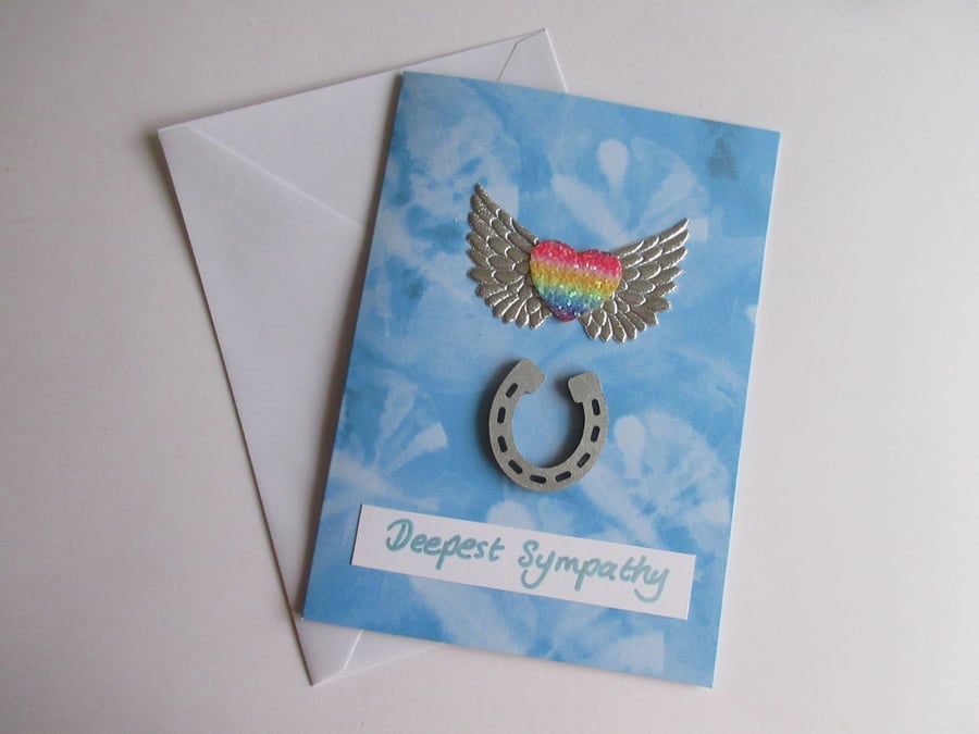 Horse Pet Loss Sympathy Condolences Greetings Card Pony Rainbow Bridge