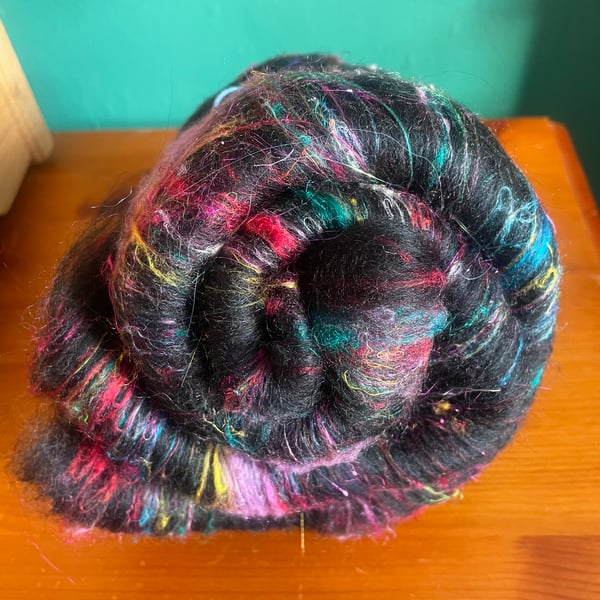 100% Wool Art Batt - Firework