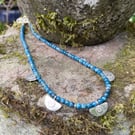 Silver and blue apatite Ulu necklace