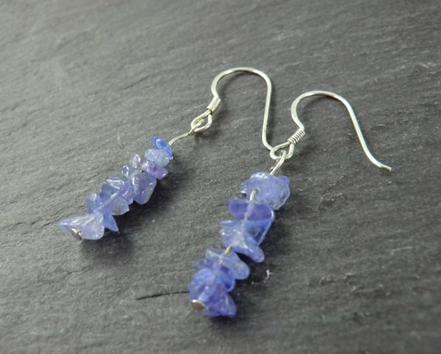 Blue Tanzanite Earrings 